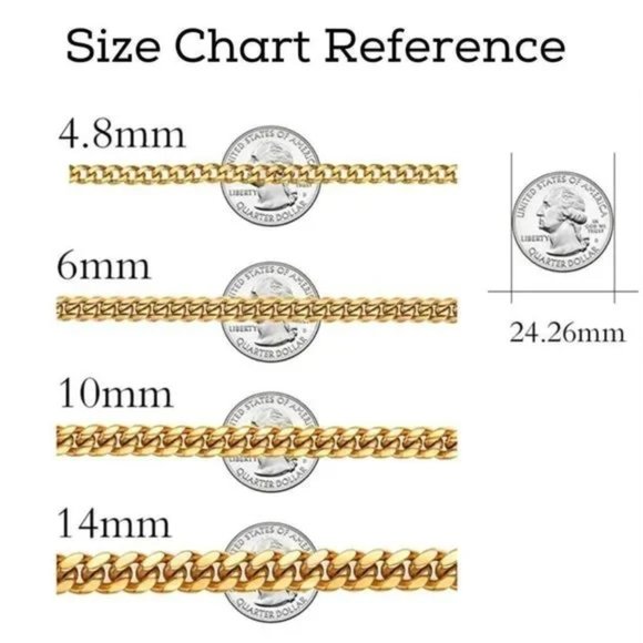 New 18k Gold Miami Cuban Chain Necklace - Picture 4 of 7